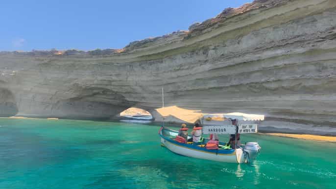 Marsaxlokk: crociera e nuotata in 3 baie nascoste + St Peter