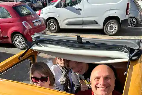 Rome in Ancient Car Vintage Car Fiat 500 Private Guided Tour