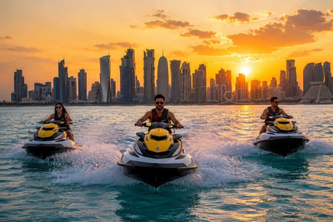 Doha Jet Ski Adventure: Skyline & Arabian Gulf Ride JetSki 30 minutes from meeting point