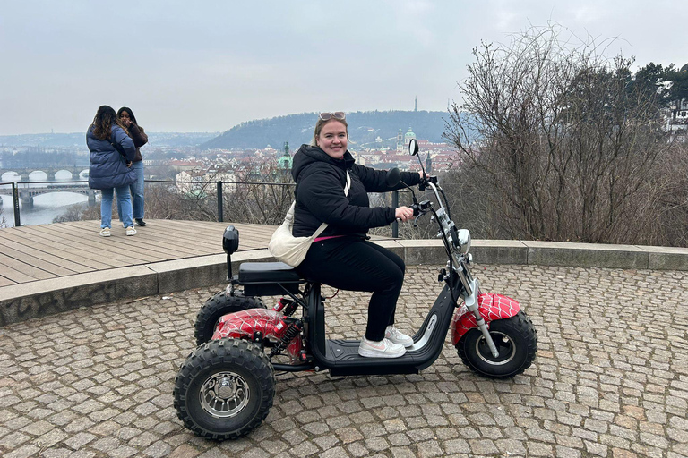 Grand City Tour on Electric Trike in Prague - Live Guided 1.5 Hour : 2 persons on 1 Trike