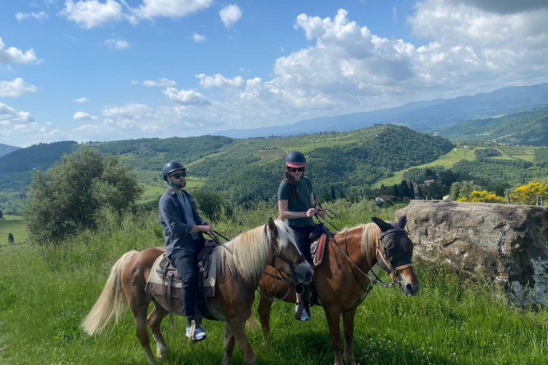 Florence: Horse ride 3h and Wine Tasting&Lunch at a castle