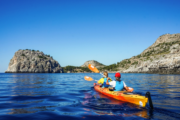 Costa Este de la Isla de Rodas Actividad de Kayak y SnorkelActividad de kayak y esnórquel en el mar con recogida en el hotel