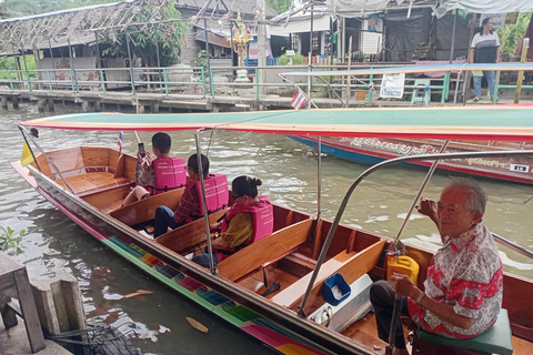 Bangkok: Private Khlong Latmayom Local Market (3 Options) Option 3 Private Klong Latmayom & Boat ride to Wat Paknam