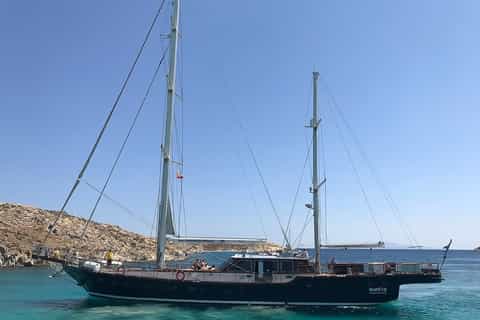 Rhenia: Yacht Cruise and Delos Guided Tour with Transfers