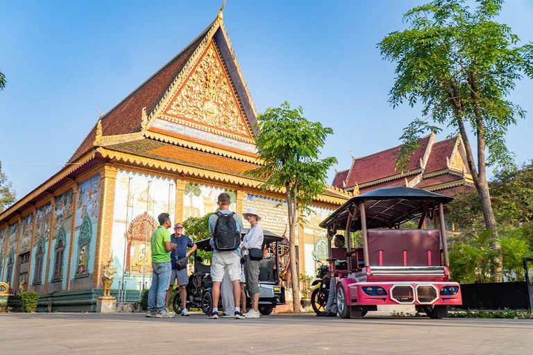 Phnom Penh: Silk Island & Sunset Cruise include drinks Vespa Option + English Guide