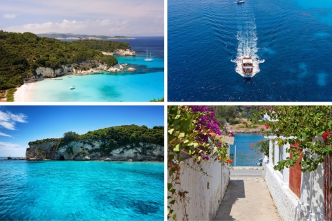 Corfu: Paxos Island Full-Day Cruise with Blue Caves Option with Meeting Point at Port
