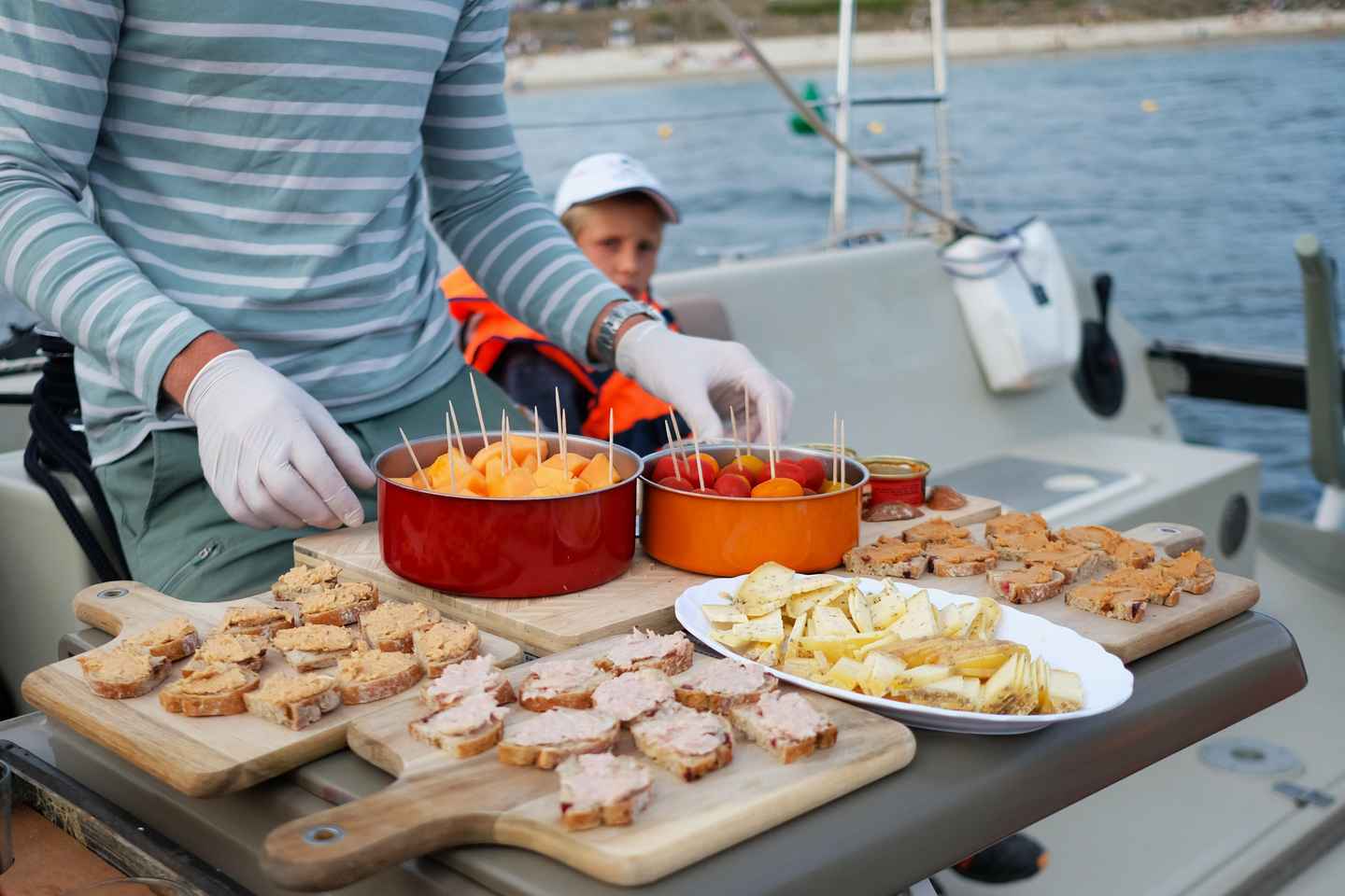 Kvöldsigling með forréttum við mynni Morbihanflóa