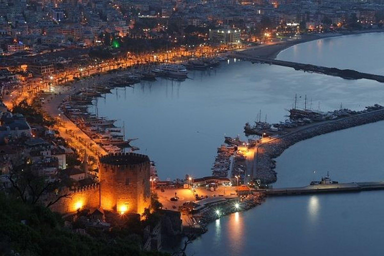 Alanya Night Tour: Castle, Cable Car & Cleopatra Beach Alanya SUNSET +TRANSFER, NO CABLE CAR