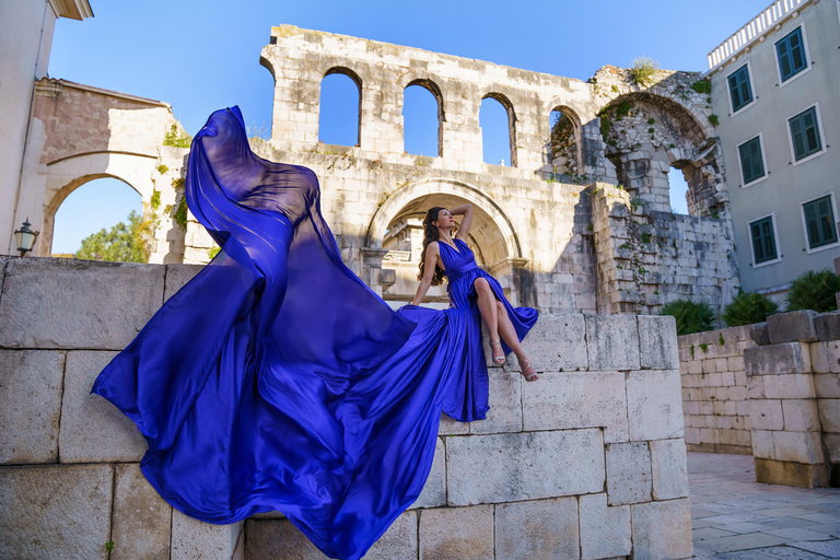 Private Flying Dress Photo Session in Split, Croatia