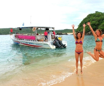 Passeio pelas baías em Huatulco