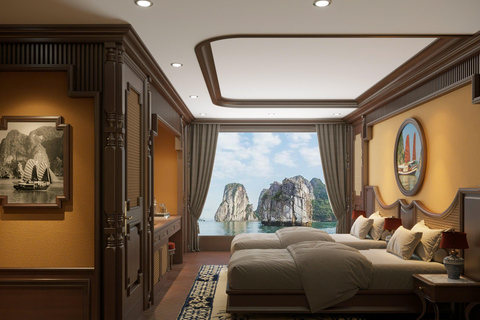 Hanoi: 2-Day Halong & Bai Tu Long Bay 5-Star Cruise, Balcony Halong: 2-Day Halong& Bai Tu Long 5-Star Cruise with balcony