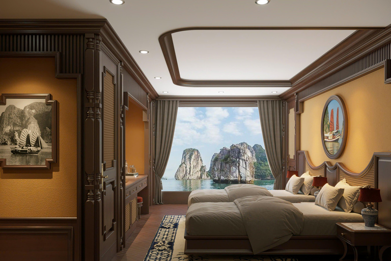 Hanoi: 2-Day Halong & Bai Tu Long Bay 5-Star Cruise, Balcony Halong: 2-Day Halong& Bai Tu Long 5-Star Cruise with balcony