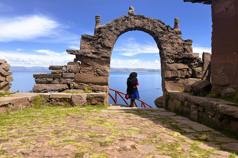 From Puno: Lake Titicaca 2-Day Tour with Homestay From Puno: 2-Day Guided Tour with Fixed Pickup Point