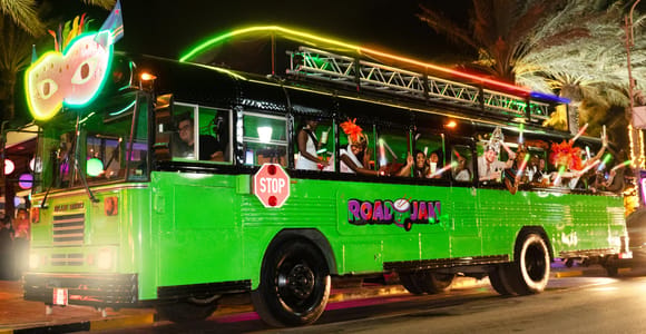 Aruba Nightlife Party Bus Tour with Unlimited Drinks & DJ