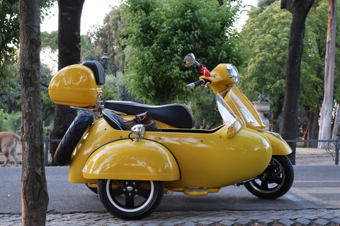 Rom: Vespa Sidecar Tour mit Abholung vom Hotel