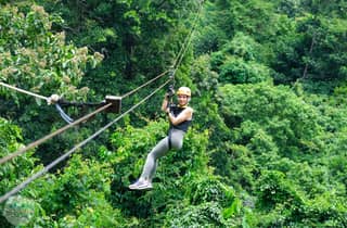 Von Koh Samui aus: Baumbrücken-Zipline und Café-Erlebnis