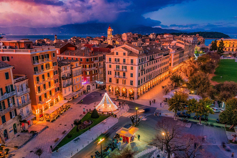 Kavos: Corfu Old Town Night Tour with Transfer