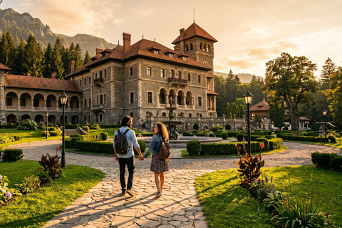 Bucharest : Peles, Bran & Wednesday Castles + Brasov Tour COACH TOUR Audio guide in 24 languages