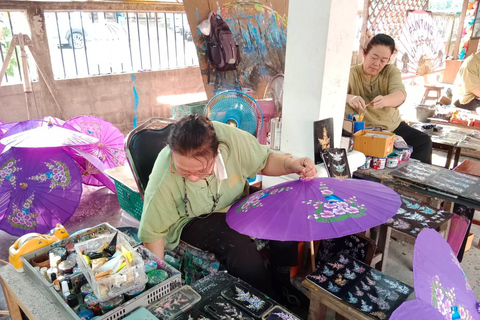 Mae Kampong Village, Hot Springs, Bo Sang Umbrellas Making