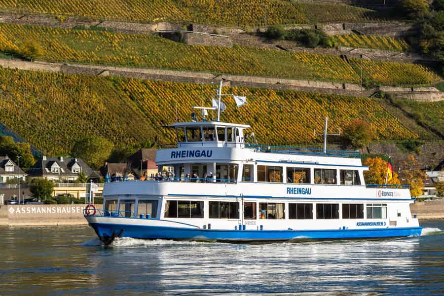 Schlösser im Rheintal: 1,5-stündige Bootstour ab Rüdesheim. Foto: GetYourGuide Schlösser im Rheintal: 1,5-stündige Bootstour ab Rüdesheim. Foto: GetYourGuide
