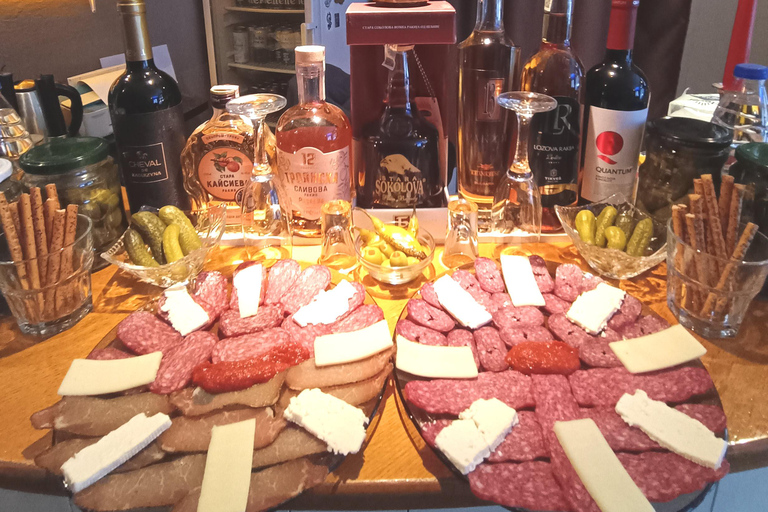 Bulgarian Premium Aged Rakia, Cold Cuts and Pickles Tasting