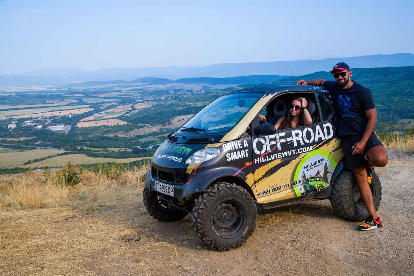 Drive an off-road jeep Daihatsu or Smart for Two