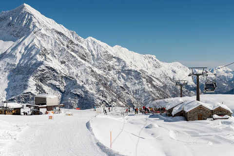 Monte Rosa: almoço típico num refúgio com vista para as montanhas
