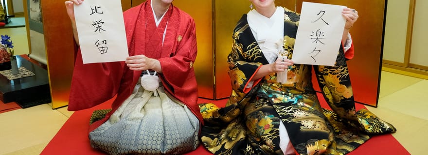 Fukui : location de kimono, cérémonie du thé et calligraphie