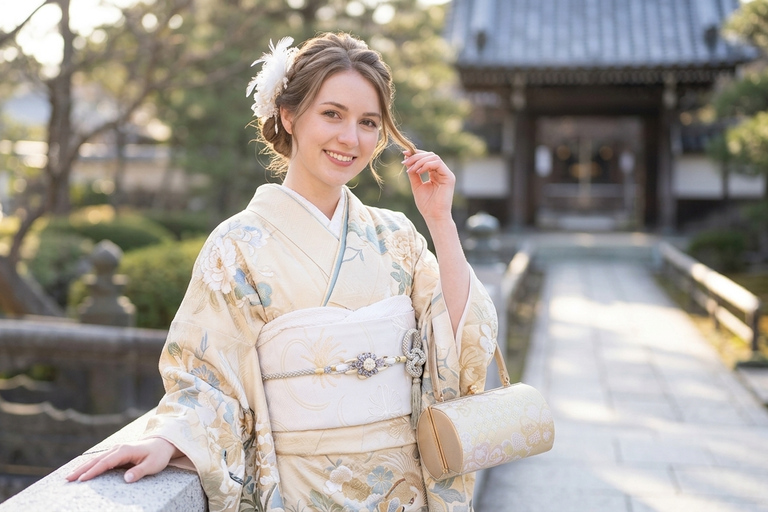 Tokyo: Asakusa Kimono Rental with Hairstyling & Photoshoot Female Basic Packages