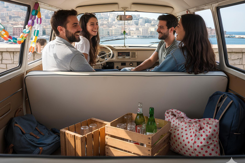 Genoa sightseeing in a hippie Volkswagen with wine Genoa tour in a hippie Volkswagen with wine