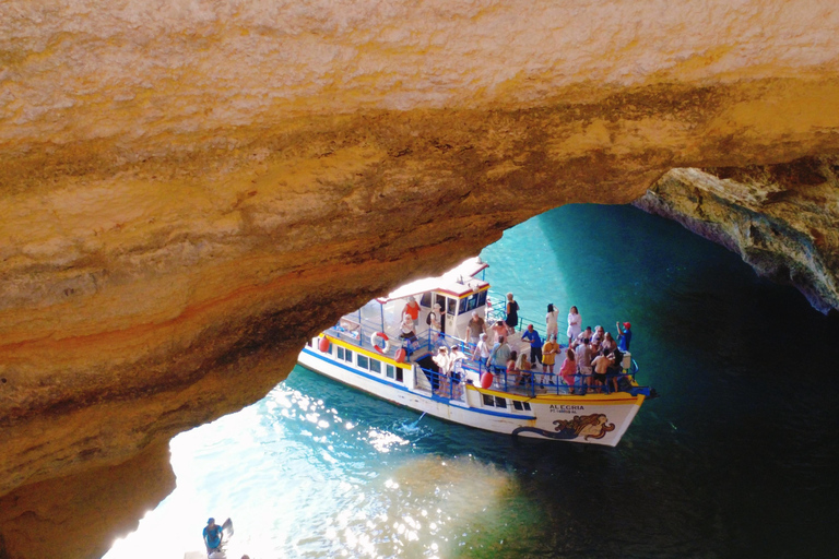 Benagil Cave Tour with Swim Stop, free Drink & Sunset Option Benagil Caves & Coast Boat Tour with Swim Stop and Drink