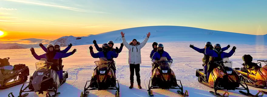 Reykjavík : excursion en motoneige sur le glacier Langjökull