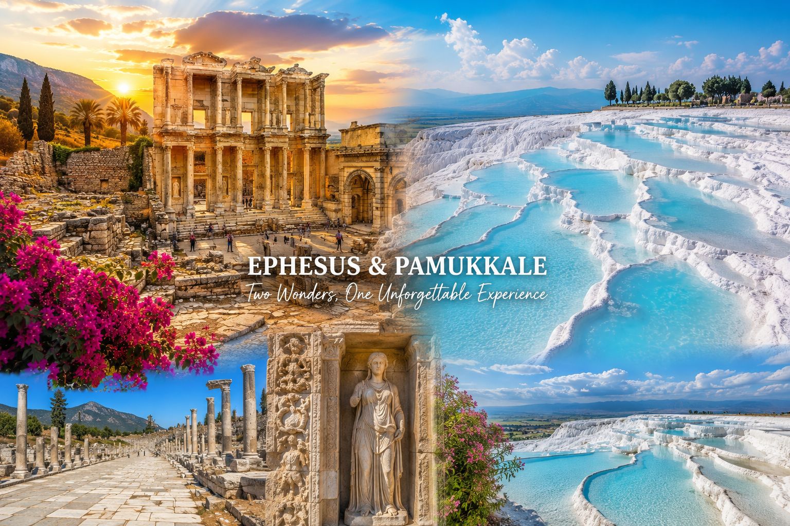 Von Izmir aus: Private Ephesus & Pamukkale 1 Tagestour
