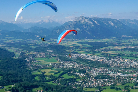 萨尔茨堡城市双人滑翔伞飞行双人滑翔伞体验萨尔茨堡市区