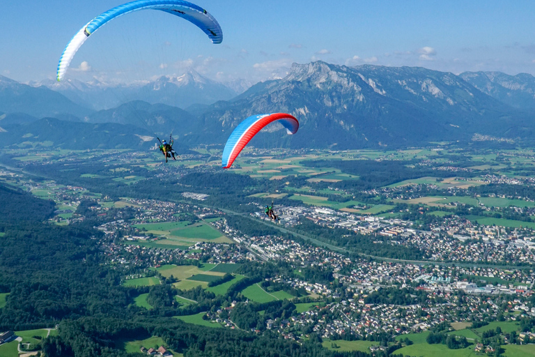 萨尔茨堡城市双人滑翔伞飞行双人滑翔伞体验萨尔茨堡市区