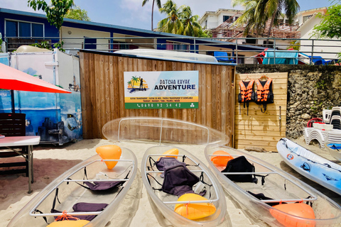 ILET GOSIER: visita o ilet du gosier num caiaque transparente