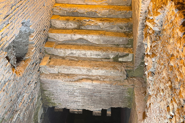 Rom: Trevifontänen Underjordisk rundtur i Trevifontänens distrikt och glassFransk guidad tur och gelato