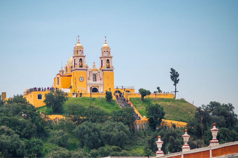 From Puebla: Cholula Pyramid and Churches all included