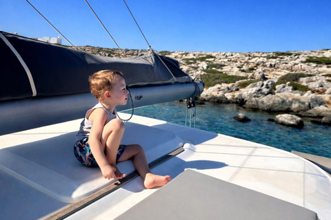 Kalamata: Private or Shared Catamaran Cruise with Meal Kalamata: Private Day Catamaran Cruise with Meal