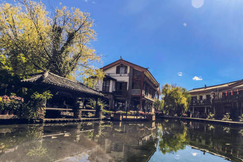 Wycieczka rowerowa i zwiedzanie z przewodnikiem parku targowego wioski Lijiang baisha