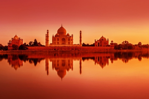 Sauter la ligne d'entrée Taj Mahal avec Mausolée : tout comprisVisite avec voiture + Entrée des monuments + Repas (buffet) + Guide