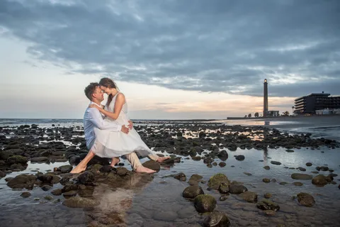 Maspalomas: Private professionelle Fotosession bei Sonnenuntergang.