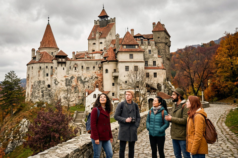 Bucharest : Peles, Bran & Wednesday Castles + Brasov Tour COACH TOUR Audio guide in 24 languages