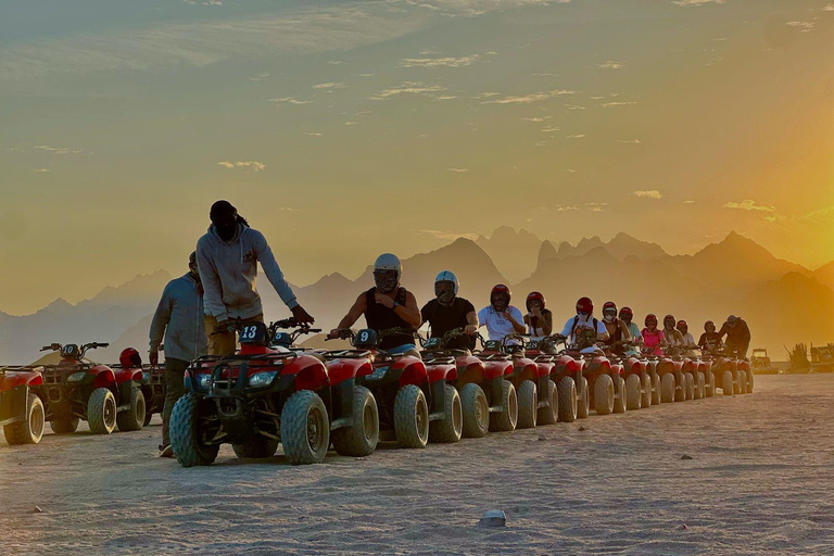 Hurghada: Quad Bike and Camel Ride with Dinner and Show pickup from hotels inside hurghada