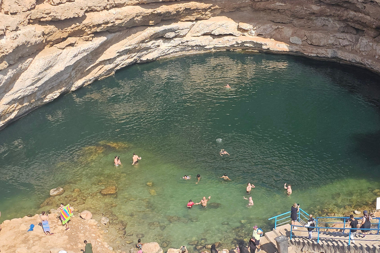 From Muscat: Bimah Sinkhole and Wadi Shab and Day Trip