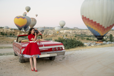 Cappadocië: Klassieke autotour met Champagne Vintage Car Tour