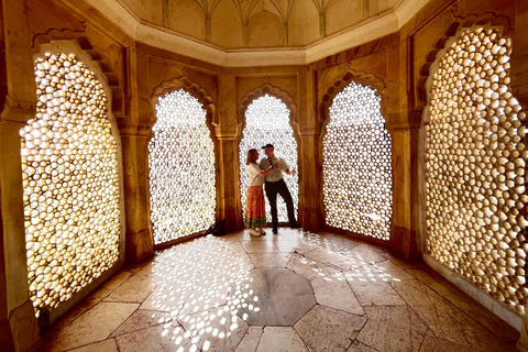 Visite citadine d&#039;une journée à Jaipur : fort d&#039;Amber, palais de la ville et guideJaipur : visite d&#039;une journée personnalisable avec voiture, chauffeur et guide