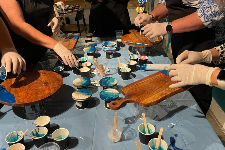 Resin Art Class In BrisbaneTray + 2 pieces of Coasters