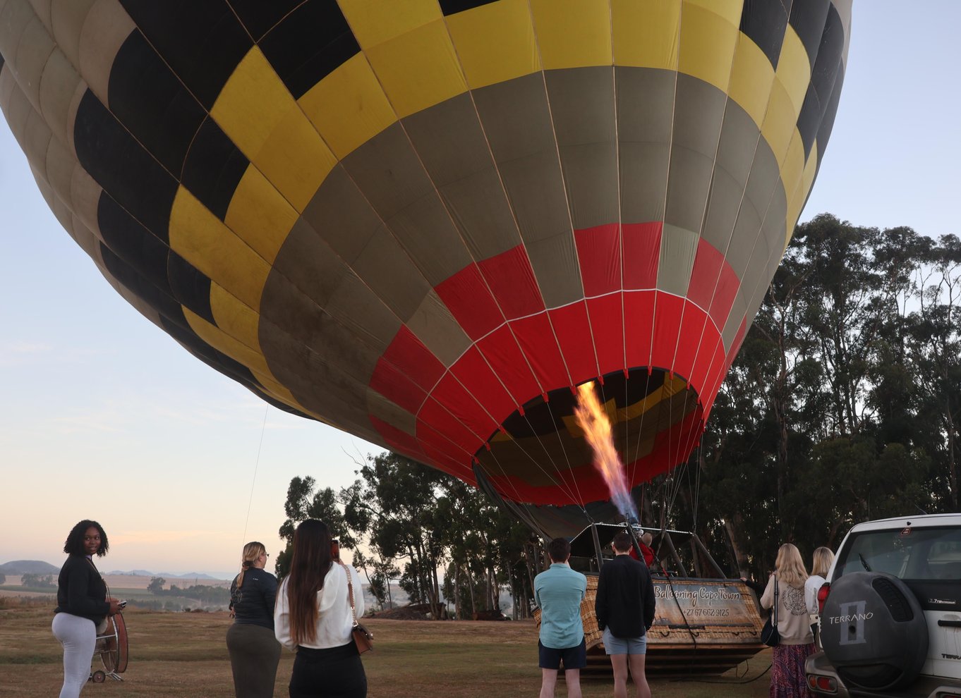Varmluftsballon og Cape Wine-områder Privat guidet tur