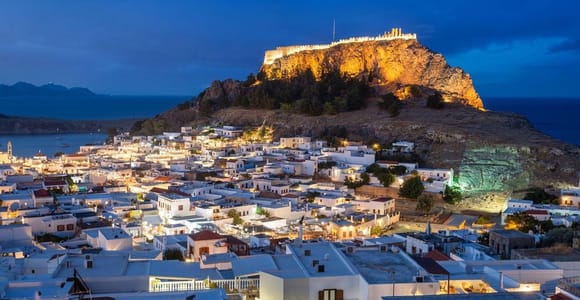 Rhodes: Lindos Evening Bus Transfer & Panoramic Photo Stop